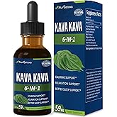 Nurbetoxa Kava Kava Root Extract Drops for Calming & Relaxation Support, Natural Herbal Blend Tincture Supplement for Better Sleep Support with Valerian Root, Lemon Balm and Chamomile. 2oz