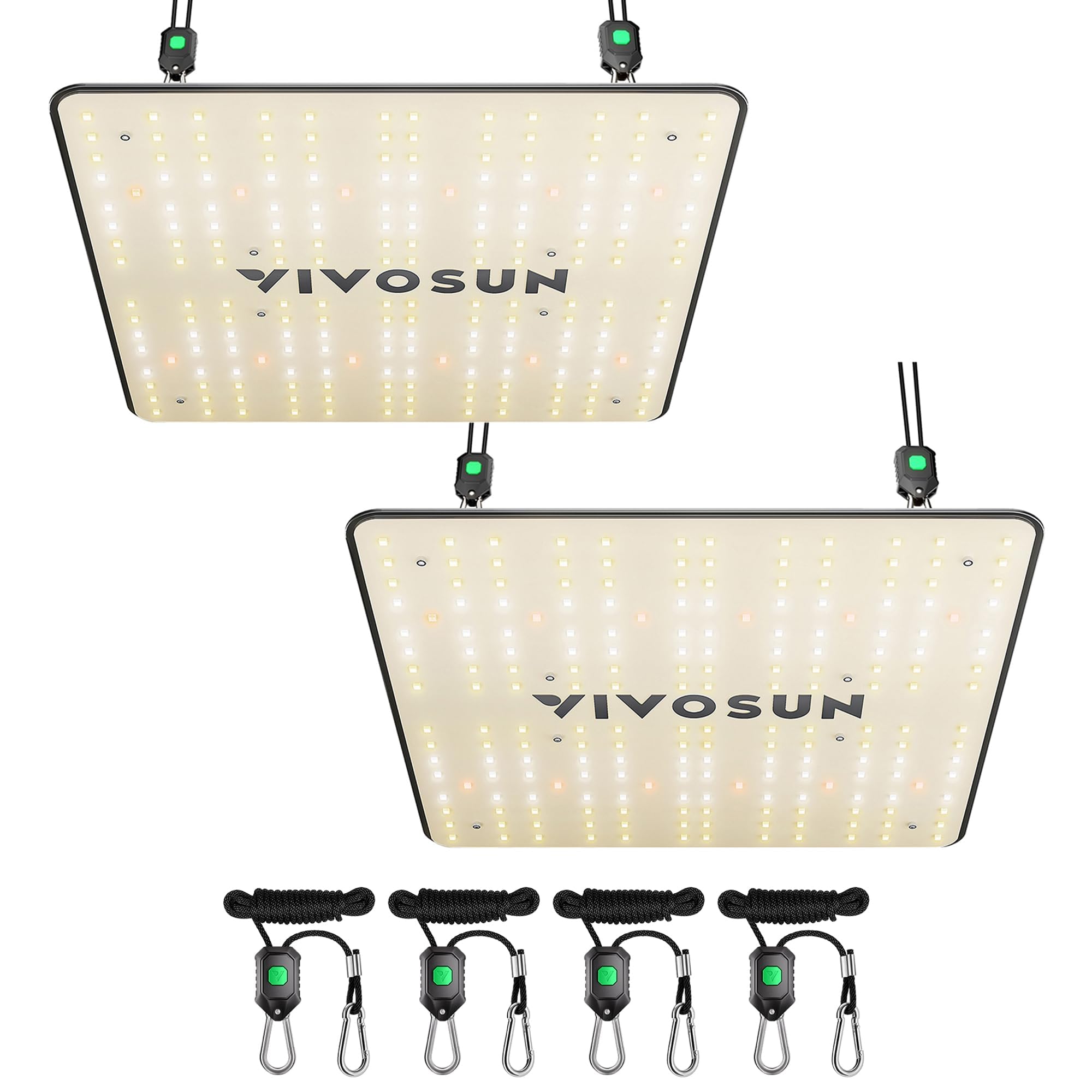 VIVOSUN LumaLight 100W 2-Pack LED Grow Light, Full Spectrum Plant Light, Smart Dimmable & High PPFD for Indoor Plants Seedling Vegetables Bloom, Fits 2×2/2×4 Grow Tents Image