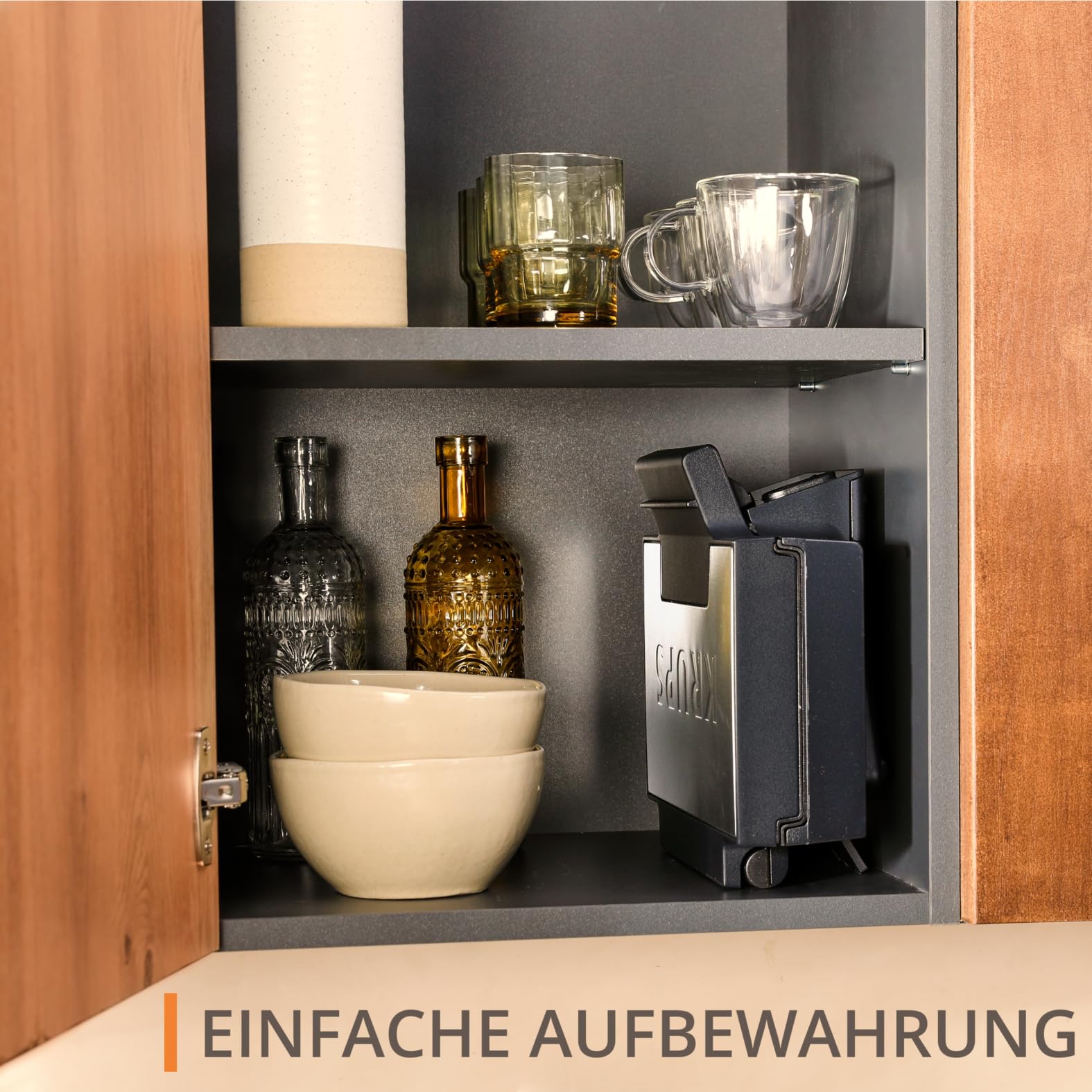 Krups FDK Iconic Waffeleisen, 850 W, keramikbeschichtete Antihaft-Platten, ikonisches Design, vertikale Aufbewahrung, benutzerfreundlich, Schwarz/Edelstahl, FDK261 5