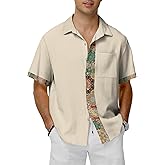 KYKU Hawaiian Shirt for Men: Tropical Summer Beach Short Sleeve Button Down Shirt with Pocket