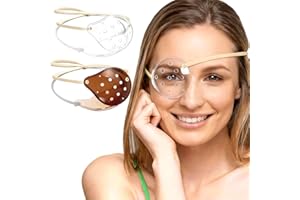 2 Pcs Cataract Surgery Eye Shield with Adjustable Strap,1 Clear Medical Eye Patch+1 Dark 3D Cover for Sleeping After Post Sur