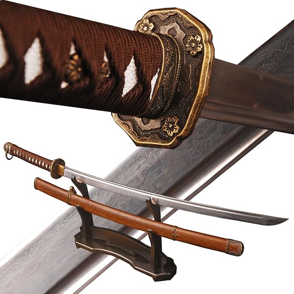 Tanto Sword 40 Inch Hand-Forged Damascus Steel Samurai Katana ...