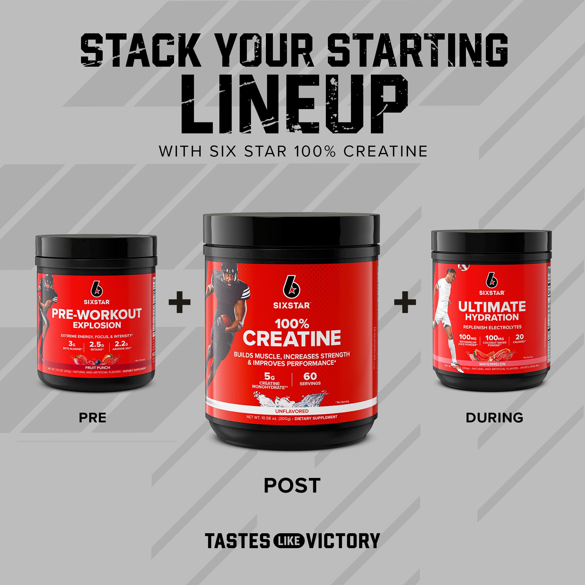 Six Star 100% Creatine Monohydrate Powder - Unflavored Micronized Creatine Monohydrate Supplement for Workout Performance, Muscle Building & Strength - Creatine Powder for Women & Men - 60 Servings