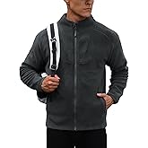 ERECT PEAK Men's Polar Fleece Jacket Warm Soft Midweight Full Zip Sweatshirt (S-XXL)