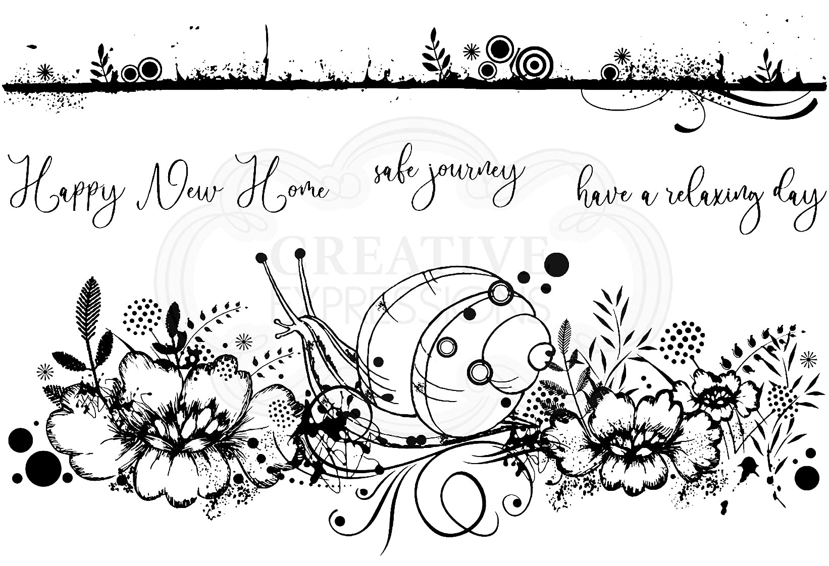 Creative Expressions Designer Boutique-Woodland Walk Collection-Slow Jo Snail-Clear Stamp, A6 size set