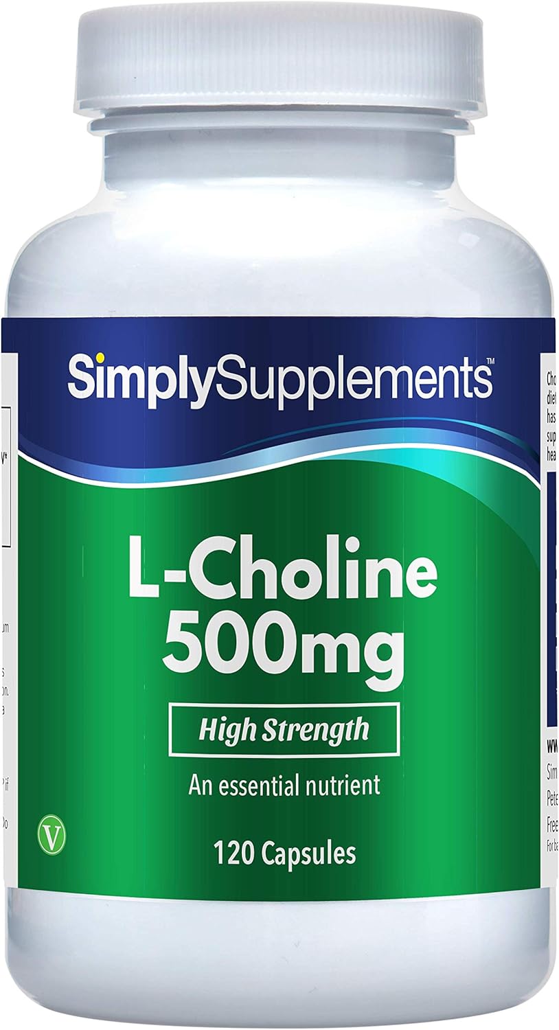 Choline Bitartrate Capsules Super Strength 500mg Formula Supplement
