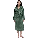 Amorbella Premium Plush Robe for Women Long Fluffy Fleece Robe Winter Warm Bathrobe with Pockets