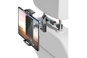 Tryone Car Headrest Tablet Holder Mount Stretchable Backseat Tablets Stand for Kids, Car Seat Mounts Compatible with iPad Pro 12.9 Air Mini, iPhone, Galaxy Tab, Switch, All 4.7-12.9" Screen Devices