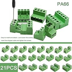Tnisesm 21Pcs Screw Terminal Block Connector Kit