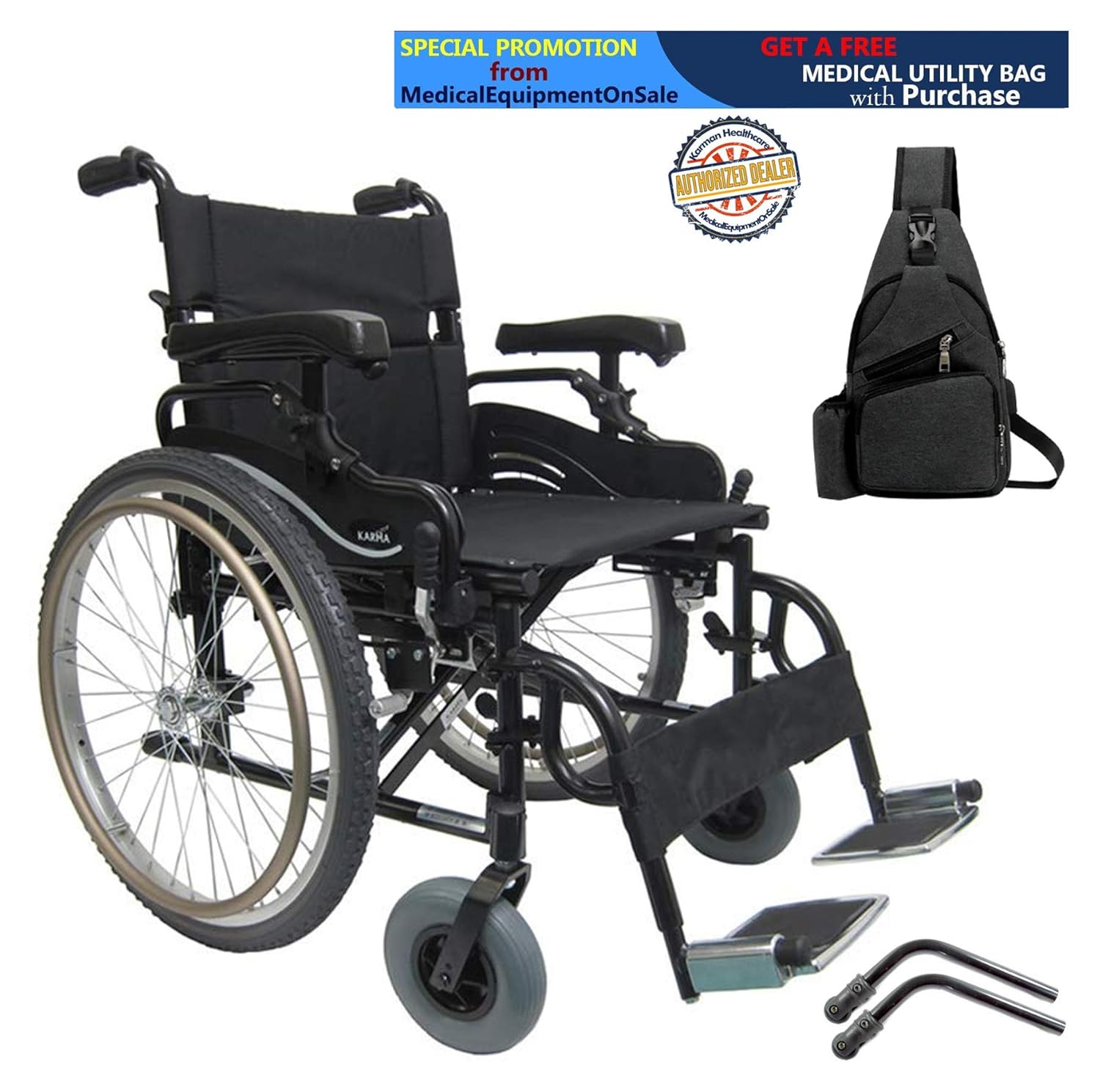 Karman Km8520f22w Aluminum Lightweight Bariatric Manual Wheelchair Fixed Wheels Amp Heavy Duty Front Polyurethane Casters 22 Wx 18 D Seat Amp Free