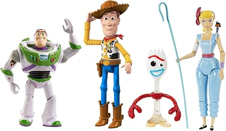 Amazon デイズニー ピクサー トイストーリー4 アドベンチャーパック フィギュアセット ウッデイ バズライトイヤー ボーピープ ギグル マクデインプル フォーキー ソフビ人形 おもちゃ