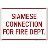 Siamese Connection for Fire Dept. Sign, 10x14