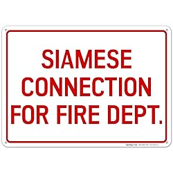 Siamese Connection for Fire Dept. Sign, 10x14