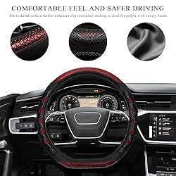 SHMZK Car Steering Wheel Cover, 15 Inch Anti-Slip