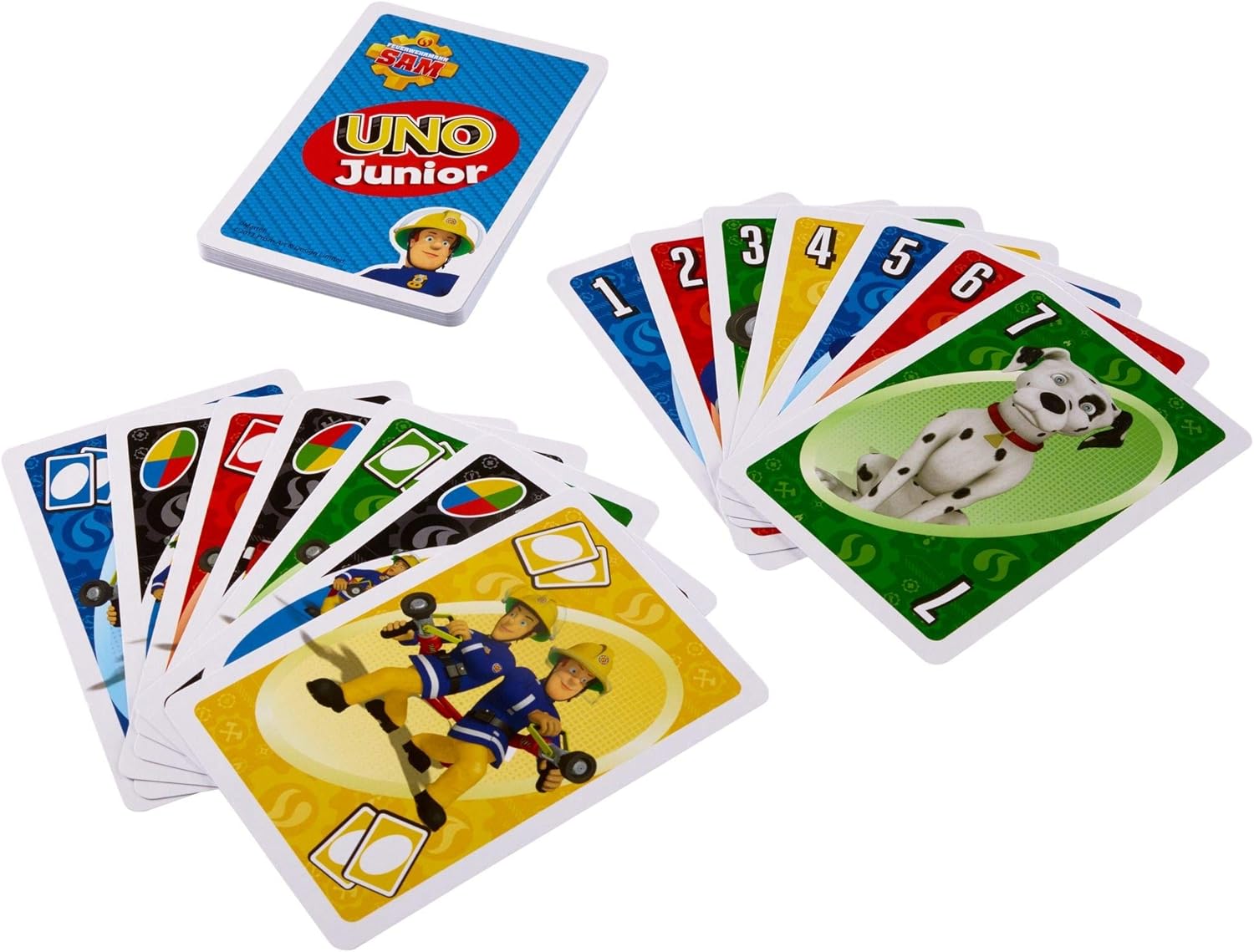 Mattel Games FMW18 UNO Junior Feuerwehrmann Sam Kartenspiel für Kinder, für 2 10