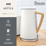 Swan Nordic Cordless Jug Kettle 1.7L 3kW White with Fast Boil Technology view 2