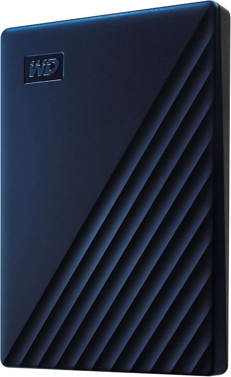 WD My Passport Mac 2TB External Hard Drive USB-C 3.2 Blue WDBA2D0020BBL-WESN