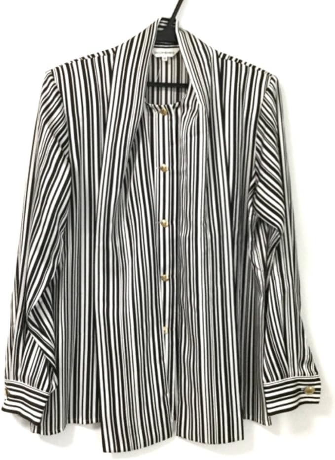 Amazon Co Jp イヴサンローラン Yves Saint Laurent シャツブラウス 長袖シャツブラウス レディース 白 黒 中古 服 ファッション小物