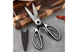 Kitchen Scissors All Purpose Heavy Duty, All-Purpose Stainless Steel Food Shears for Meat, Poultry, Fish, Vegetables, Multipu