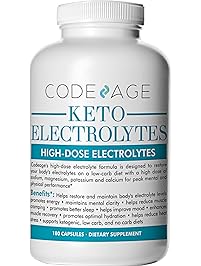 Keto Electrolyte Capsules - 180 Count - Energy Supplement for a Low Carb Diet Or Keto Diet, Rehydration & Recovery, Eliminates Fatigue and Promotes Weight Loss!&nbsp;Sodium, Calcium, Potassium & Magnesium