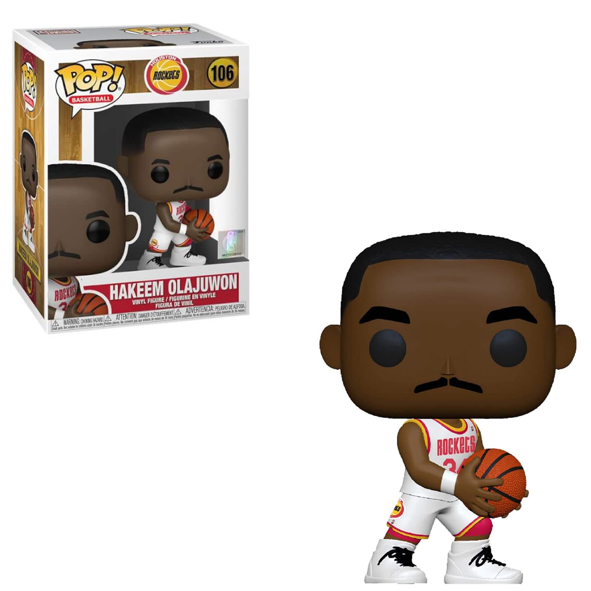 Funko POP! NBA: Legends - Hakeem Olajuwon​​ Olajuwon - (Rockets Home) Vinyl - Collectable Vinyl Figure - Gift Idea - Official Merchandise - Toys for Kids & Adults - Sports Fans