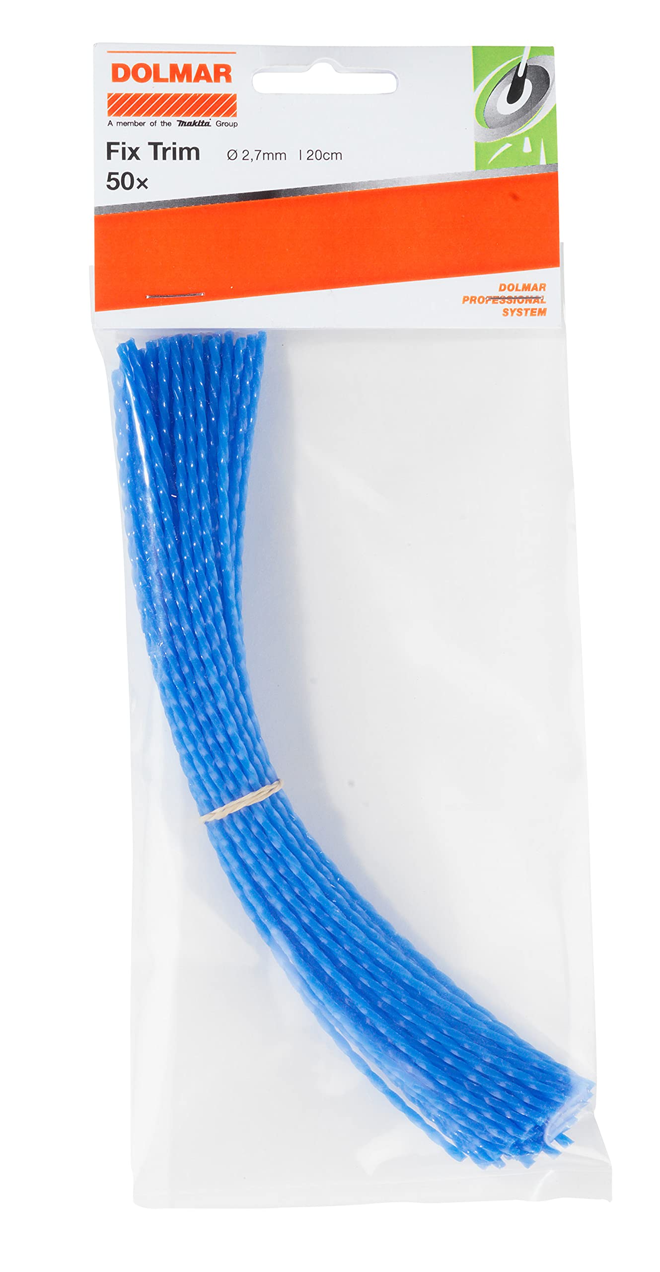 Makita 369224806 2.7 x 200 mm "50 Silent" Nylon Line - Multi-Colour