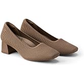 VIVAIA Women's Pumps Melody pro Square Toe Chunky Heels Slip on Dressy Heels for Women Classic 1.77" Mid High Pumps Shoes