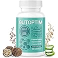 GutOptim Probiotic & Prebiotic Capsules | Pre and Probiotics for Synbiotic Gut Health & Bloating Relief for Women & Men | Enzyme with Probiotics for Digestive Health | Non-GMO, 60 Ct, 1 Month Supply