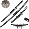 Snake Eye Tactical Two Tone 3 Piece Samurai Katana Set w/Free Sword Stand