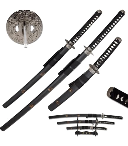 Amazon.com : BladesUSA Jl-021Bl4 Katana Samurai Sword Set, 3-Piece