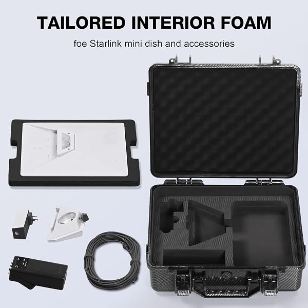 DAQA FOR STARLINK MINI CASE – WATERPROOF BAG FOR TRAVEL AND STORAGE | FOR ESSENTIAL STARLINK MINI ACCESSORIES ORGANIZER | PREMIUM TRAVEL CASE FOR STAR LINK OUTDOOR ADVENTURES