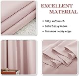 PONY DANCE Baby Pink Blackout Curtains 46x54 2 Pieces Thermal Eyelet view 7