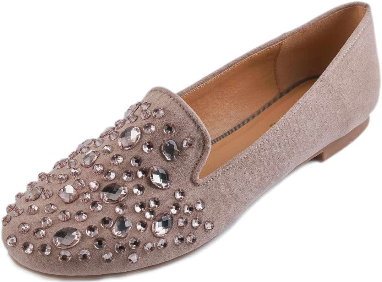 Feversole Women's Fashion Trim Deco Loafer Slippers