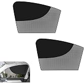 Heyzidu 2 PCS Car Window Shades, Sunscreen UV Protection Car Front Side Window Sun Shade, Magnetic Half Blackout &amp; Half See Through Side Window Sun Shade, Universal for Cars, for Driver (Black)