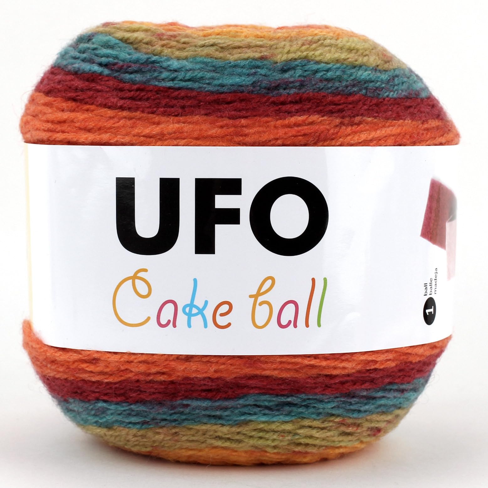 UFO Cake Ball ケーキボール グラデーションマルチカラー アクリル ウール 毛糸 200g, 350m col.02 の商品画像