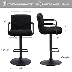 Furniliving Bar stools Set of 4, Bar stools, Swivel