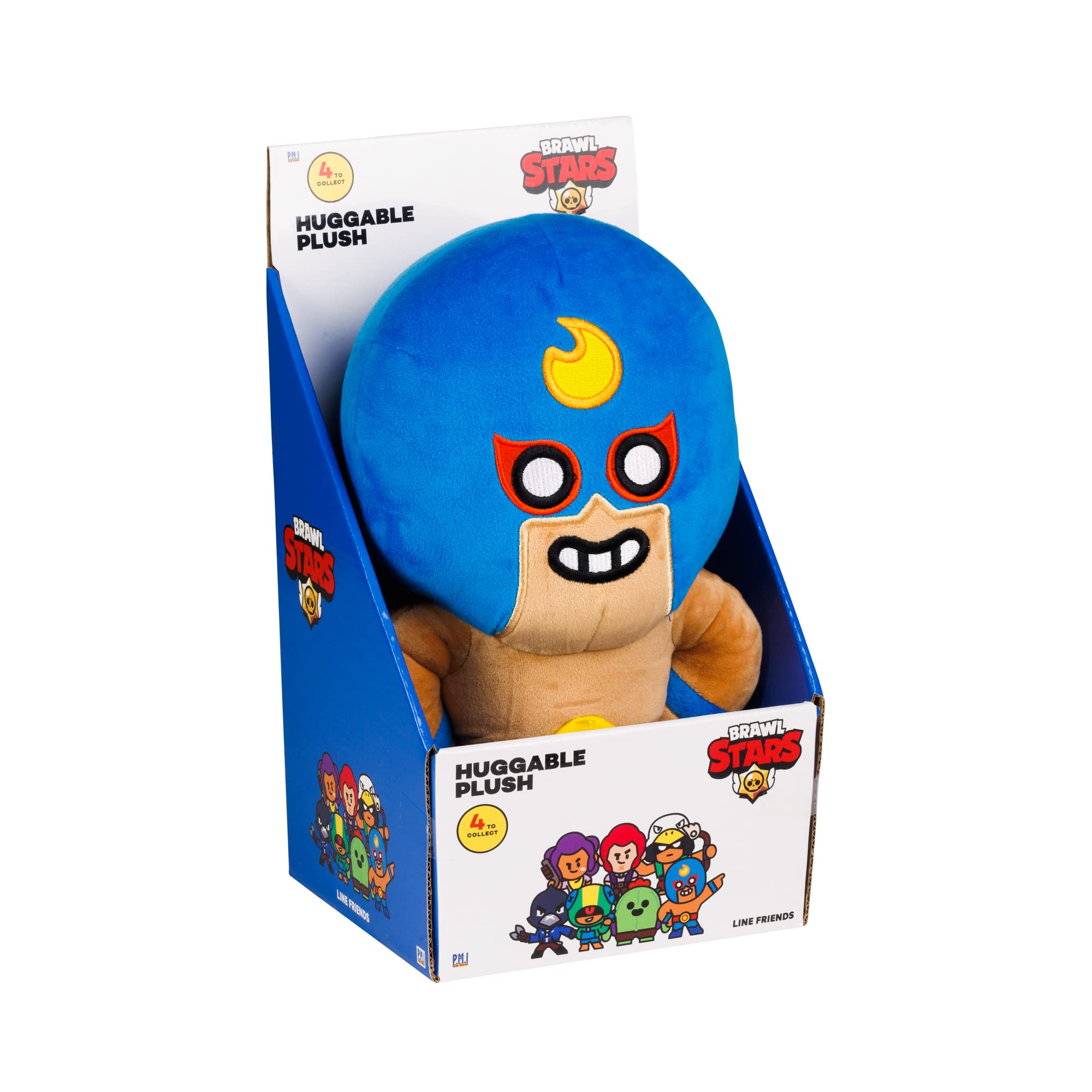 Brawl Stars EL PRIMO The Mexican Wrestler Huggable Plush | 12-Inch 30cm Tall | Plushie Toy Doll | P.M.I. Official Licensed Toys | Supercell | Gift For Gamers | Collectable