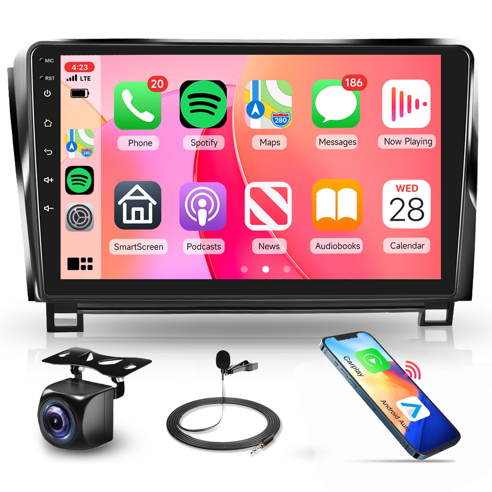 Photo 1 of [2G+64G] Car Radio Stereo for Toyota Tundra 2007 2008 2009 2010 2011 2012 2013 Toyota Sequoia 2008-2019, Wireless CarPlay Android Auto, 10.1'' 2.5D Touchscreen Stereo, GPS WiFi, Backup Camera, FM RDS