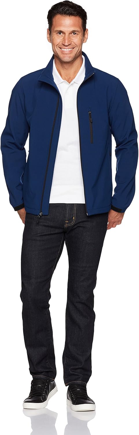  Essentials Men's Water-Resistant Softshell Jacket: Clothing