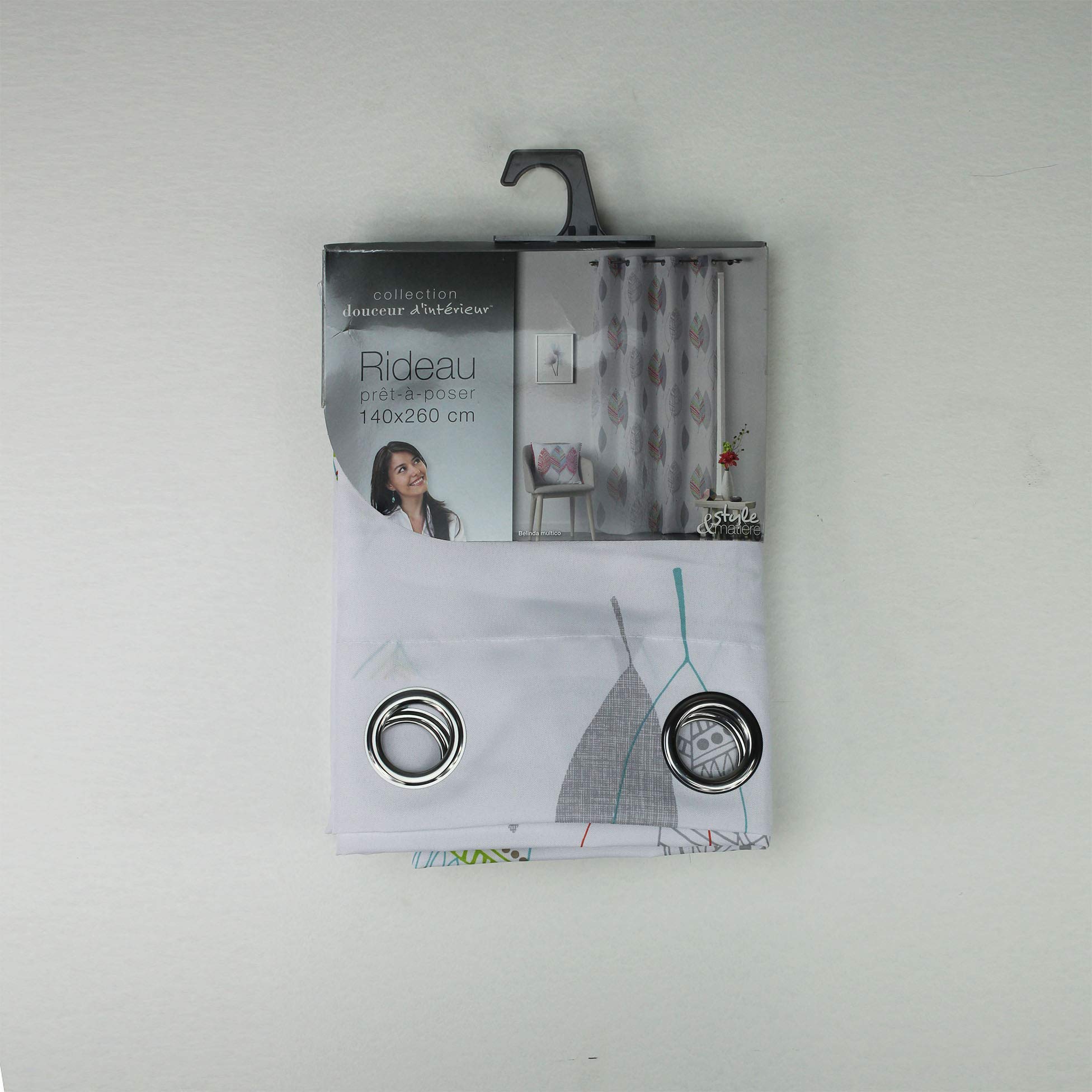 Douceur d'Intérieur Curtain with Eyelets 140 x 260 cm Polyester Belinda Multi-Coloured