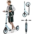 WAYPLUS Kick Scooter for Ages 6+,Kid, Teens & Adults. Max Load 240 LBS. Foldable, Lightweight, 8IN Big Wheels for Kids, Teen and Adults, 4 Adjustable Levels. Bearing ABEC9