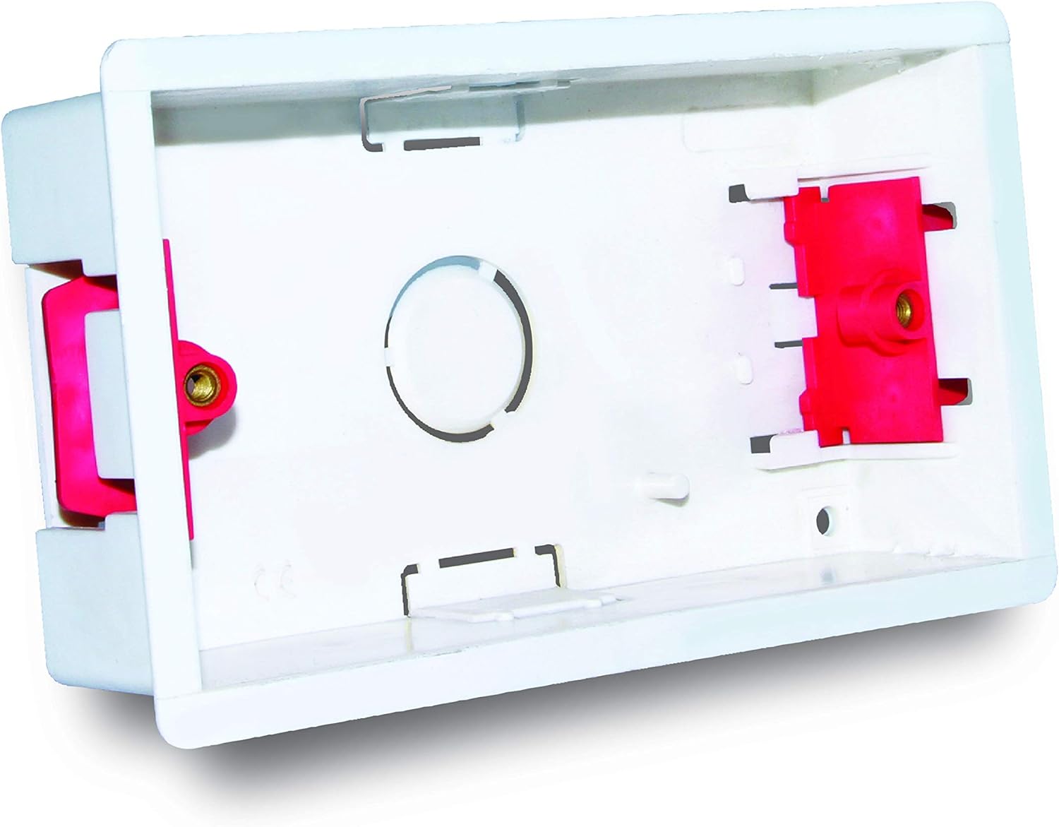 47mm 2 Gang Plastic Plasterboard Dry Lining Back Box Pattress Fast Fit