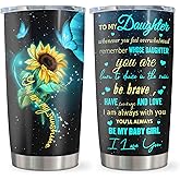 Qatdey Daughter Gift from Mom/Dad, Christmas/Birthday/Graduation Gifts for Daughter, Gift Ideas for Grown Daughters Tumbler 20oz 1PC