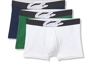 Lacoste Mens Cotton Stretch Big Croc Print Trunks, 3-Pack (�鶹�� Exclusives) Underwear
