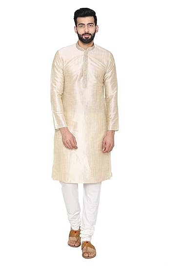 Men's Blended Kurta & Churidar Set (S952089)