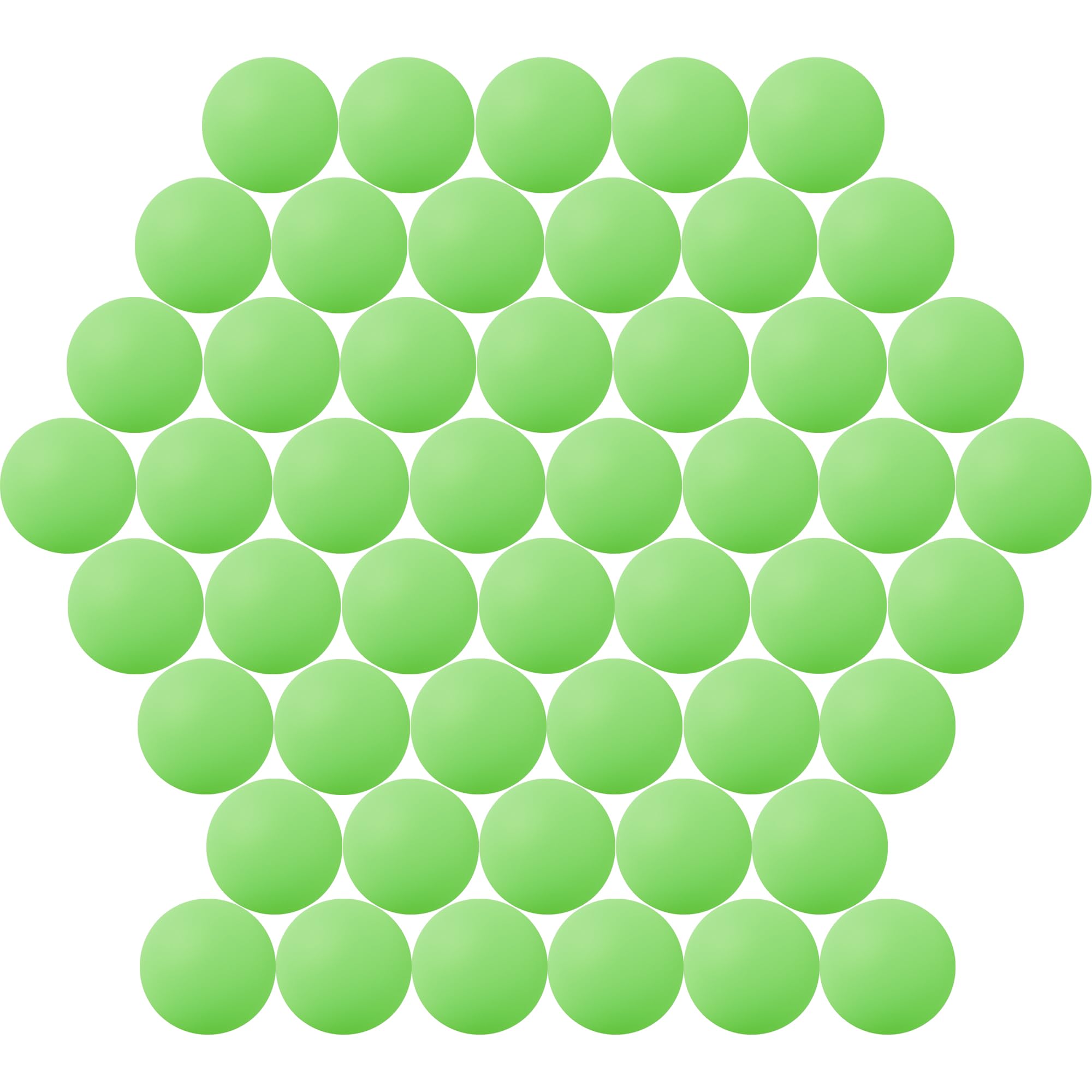 Photo 1 of 40MM Ping Pong Balls, 50 or 80 Pack Assorted Colored Tennis Balls Multi Color Plastic Balls Fun Beer Ping Pong Balls Bulk for Beer Pong Balls, Arts and Craft, Party Decoration, Cat Balls (50pcs-Green)