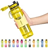 NEEKFOX Water Bottle, 34oz Anti-slip Gallon Water Bottle, Leakproof BPA Free Tritan Water Jug with Removable Strainer & Prote