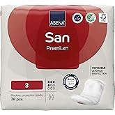Abena San Premium Incontinence Pads, Light Absorbency, (Sizes 1 to 3A), Size 3, 28 Count