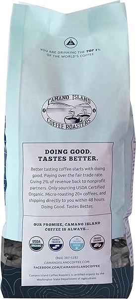 CAMANO ISLAND COFFEE ROASTERS VARIETAL SUPREMO ESPRESSO BLEND, GROUND 2LB, FRESH DARK ROAST, USDA ORGANIC, FAIRLY TRADED, SHADE GROWN ARABICA, CHOCOLATE, CARAMEL, HINT OF SPICE FLAVOR PROFILE
