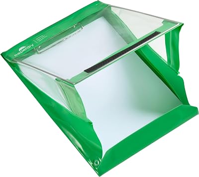 Paperdry Waterproof Clipboard A4 Green PVC with Cover and Clips